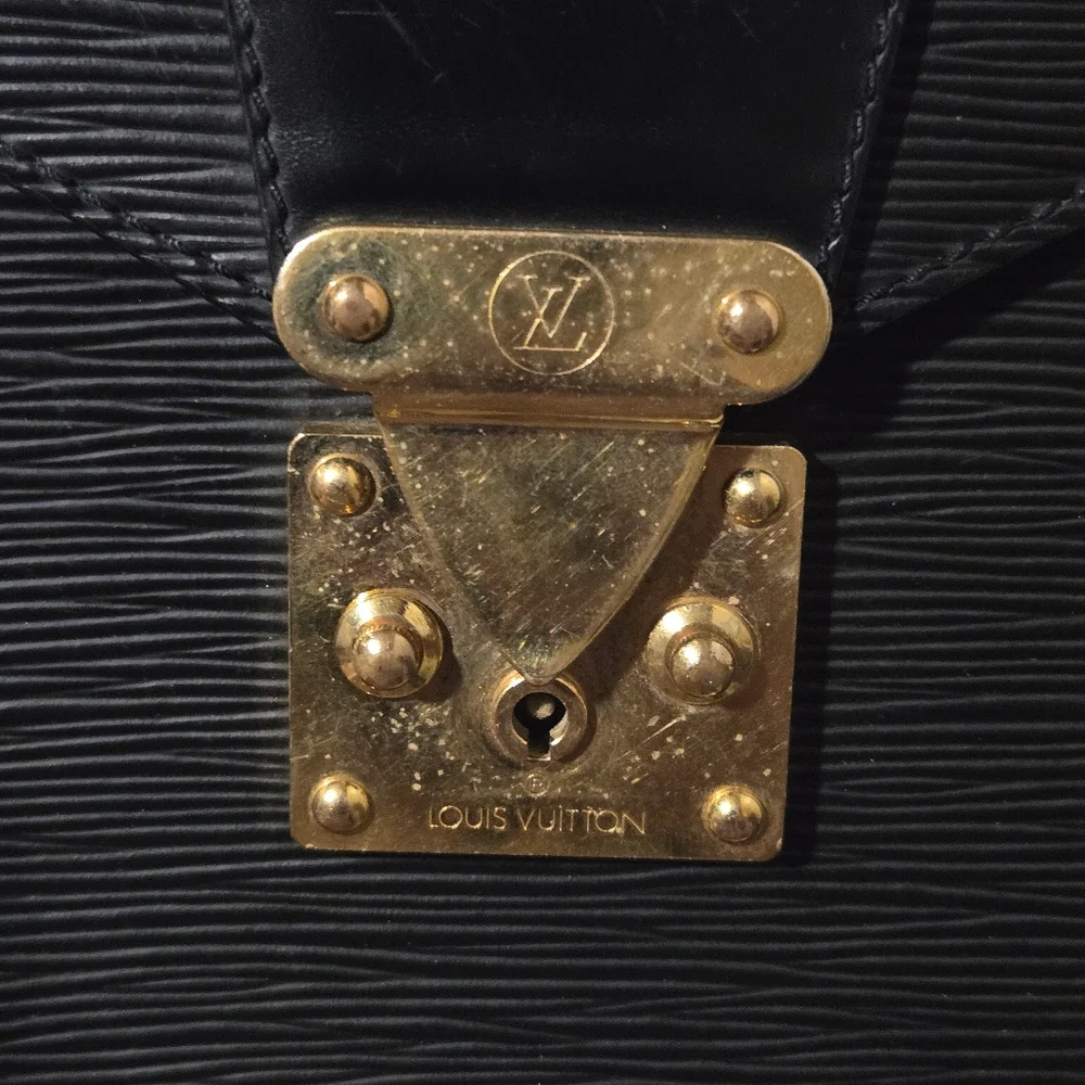 Louis Vuitton Serviette Ambassadeur Briefcase in Black Epi Leather SR0012